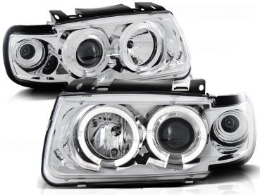 Scheinwerfer Angel Eyes VW Polo 6N Bj. 94-99 Chrom